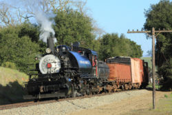 CVL #4 heads west one last time for the day just outside Sunol.