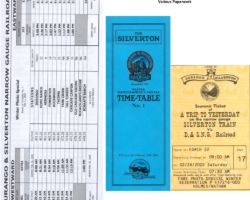 The timetable and timetable cover, in addition to a ticket stub from the trip