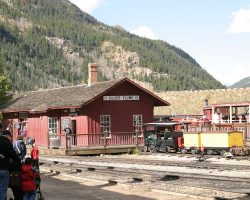 The nearly-original Silver Plume depot. The first depot was a rail car, but shortly thereafter this one was built. It's interior is restored, as well.