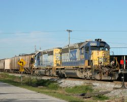 Meanwhile, back in Mulberry, these two SD40-2s (CSXT 8006 and 8001) are ready to leave the yard with a mixed freight going east.