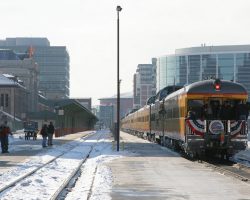 Into Denver's Union Station with Union Pacific 102 - the St. Louis - bringing up the rear with Gov. Ritter and Lt. Gov. O'Brien on board.