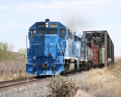 SWRR 3000 leads west, crossing the Rio Grande between Rincon and Hatch