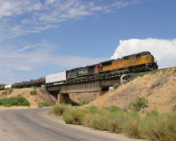 A few minutes behind Amtrak is UP 8140 with an eastbound mixed