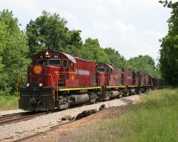 Finally done at Wightman, the train heads on into Monett to switch the interchange