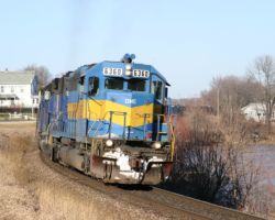 And completely out of the blue, I met DME 6360 south just beyond town, with ex-IMRL 209 in tow.