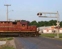 A profile shot of 68 in the last light of the day at Monett, MO