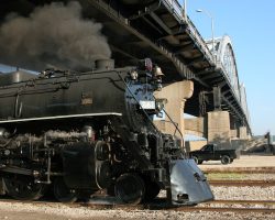 261 with the Centennial Bridge in the background (and overhead)
