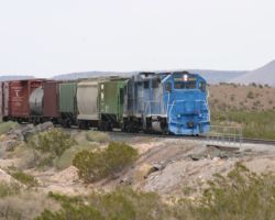 About to pass over a relatively new concrete bridge on approach to Mirage