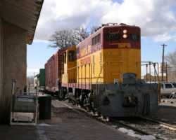 End of the line - pulling into the north side of the Lamy depot