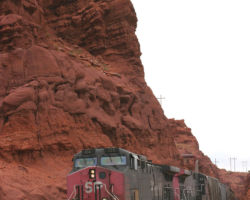 A few miles after Seven Mile is this spectacular cut, right beside the road