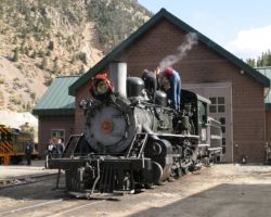 Firing up 2-8-0 #40 to power the extra trains