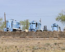 The Hurley motive power area, now as I said, looking a bit of a graveyard these days. None of these units are looking particularly good.
