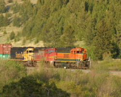 A few miles down the line, near Austin, on the climb over Mullan Pass