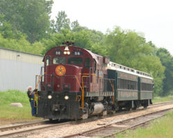 Stopped just short of the Van Buren station to reverse the train before backing in