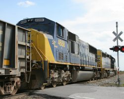 Following along is SD70M 4688, "Spirit of Tampa", one of only a handful of named SD70Ms
