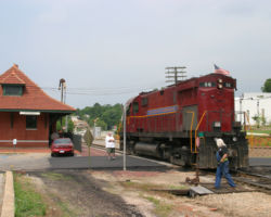Power cut off and about to run around at the south/west switch