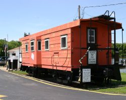 Another relic of the Milwaukee Road in Savanna, IL, is this caboose (MILW 991933) now serving as a Savanna park office