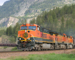 Moving fast, we catch the train again just west of Plains, MT, a few miles out of Paradise.