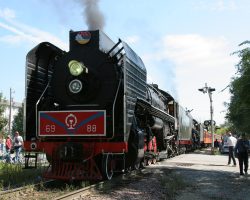 Since they figured we'd be stopped for about half an hour, they allowed us off the train to use the watering as a photo op. Very convenient, since there was some concern we wouldn't get a runby later in the day.