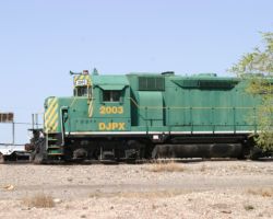 The only functional-looking piece of power was this - an ex-SP GP35 now bearing the marks DJPX 2003 and parked up by the depot.