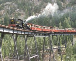 Ten minutes later, after the usual meet between the two at Hall Tunnel, the scheduled train comes down over the bridge