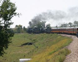 Having let those passengers off that wanted to stay in Iowa City, the rest of us rode out to turn the train on the wye with the CRANDIC at Yocum Connection. Here we are headed back on the east leg of the wye. (DJH Photo)