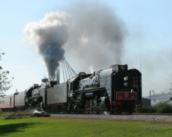 As it turned out, the crew managed to squeeze in a run-by for the passengers at Atalissa.