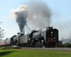 As it turned out, the crew managed to squeeze in a run-by for the passengers at Atalissa.