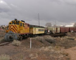 Hungry and nearly out of gas, I headed back to Santa Fe to wait for the train. Here it is along Galisteo St.