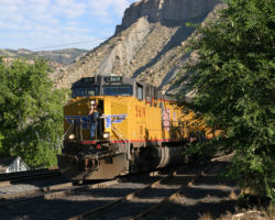 The first train Saturday morning was this coal empty, which tied down in the upper Helper yard