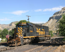 Saturday's only T-2 activity was 5390 switching a couple cars in Helper