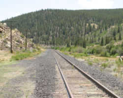 Looking south (rail east) towards Americus and Buena Vista at Granite