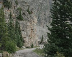 One of the narrow cuts that the tracks worked their way through between the Palisades and the west portal.