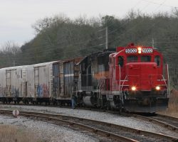 As I later learned, the two turns (north from Thomasville and south from Albany) seem to meet at Camilla and exchange cars. Here, the northbound cuts off the power to start switching the yard.