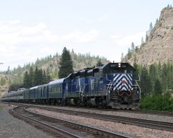 The MRRT deadhead move comes in to the west end of the Paradise yard