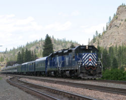 The MRRT deadhead move comes in to the west end of the Paradise yard