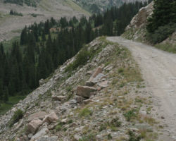 The final few hundred yards before arriving at the relatively flat floor of the upper Tunnel Gulch, where Alpine Tunnel Station and the west portal of the tunnel itself are located