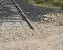 The crossing I shot Photo 31 from - again, flangeway marks and gravel/dirt displaced by a tire