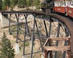 Almost down - stepping out on the viaduct