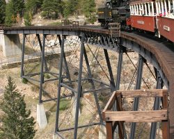 Almost down - stepping out on the viaduct