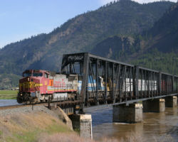 832 crosses a very full Flathead River at Paradise, following the Fourth Sub down the Clark Fork