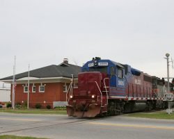 Once in town, they picked up a few cars from the track at the north end of town, then proceeded south past the old depot to the yard, where they would exchange cars with the turn from Thomasville.
