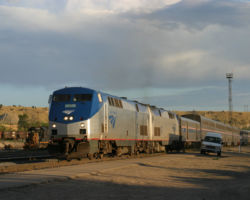 Thanks to a poster on Trainorders, I managed to catch Amtrak locomotive 5 leading train 5, the westbound California Zephyr