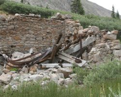 A better look at the collapsed water tank.
