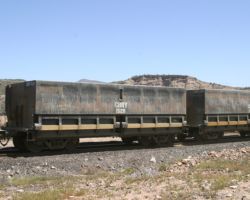 One of the Copper Basin's unique ore jennies, one of 60 in the current unit train.