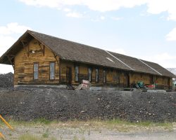 The only surviving Rio Grande building in Leadville is the freighthouse, now relocated to the south side of town by US 24