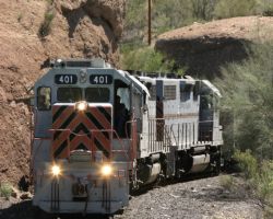 OT-2 approaches Ray Junction, with Tunnel 2 just out of frame behind the train.