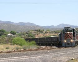 Climbing off the main and into the Ray block at Kelvin, AZ