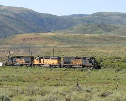 The three fly right on through Colton. I've only seen them push westbounds, so I've never seen them beyond here