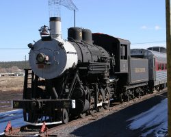 Not presently operational, GCRY 20 sits on static display across from the depot